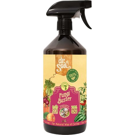 Dr.Soil FUNGI BUSTER, Natürliches Abwehrmittel gegen Pilze, gebrauchsfertige Lösung mit 1 Liter Sprühflasche