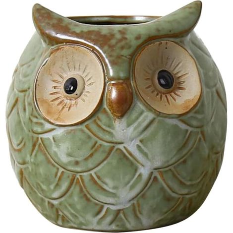 Keramik Eulen Blumentopf mit Abflusslöchern Kreativer (1/5)