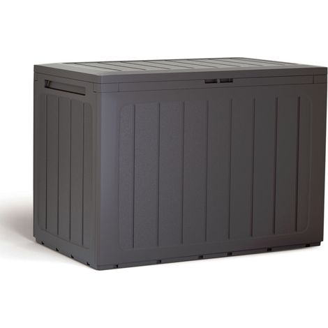 Baul de jardin 190 litros Prosperplast Boardebox de plastico en color ocre oscuro 78 x 43,3 x 55 cm