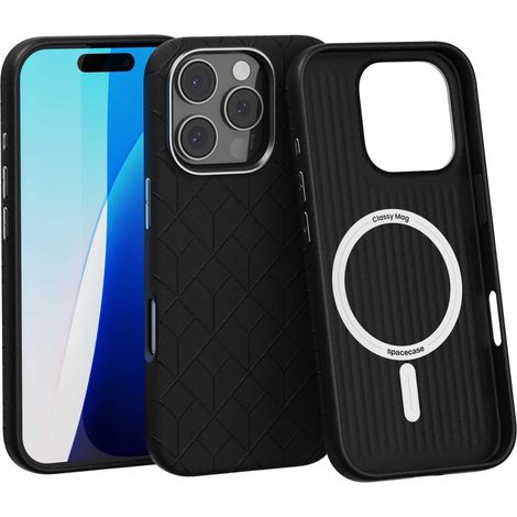 Coque Spacecase Classy Mag pour iPhone 16 Pro noir (1/5)