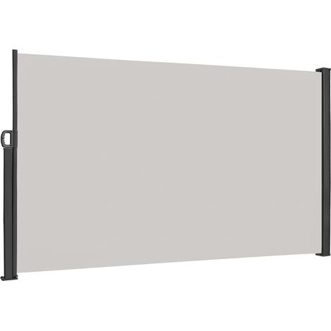 Froadp 180×300cm Paravent Latéral Extensible Unilatéral Côté Brise Vue Retractable Store Extérieur, Gris (1/5)