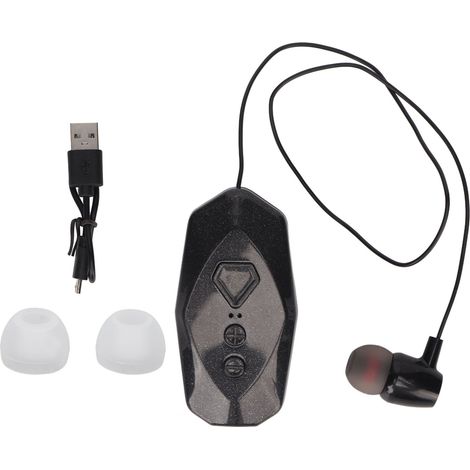 Clip oreille sans fil mono écouteur longue autonomie affichage batterie casque Bluetooth à clip col pour bureau professionnel (1/5)