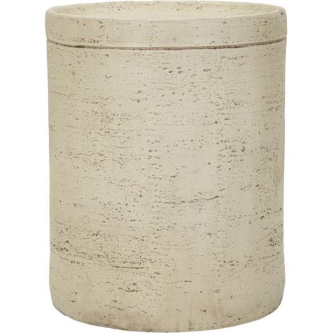 Table d'appoint Effet Béton "Antic" 43cm Crème