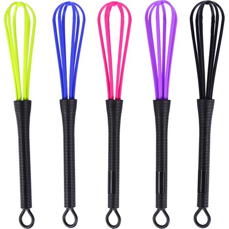 Fouetter, coloré 5pcs ballon outil de fouet en plastique pour le salon de coiffure de coiffeur (1/5)