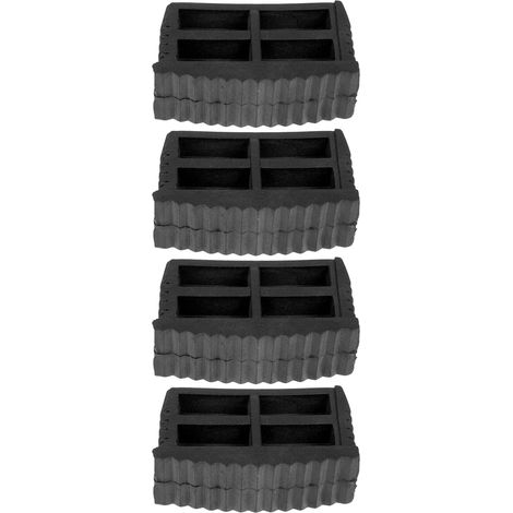 Embouts de Pieds D'échelle Lot de 4 Pièces en Caoutchouc Noir Antidérapants pour Protection du Sol Accessoires pour Échelles Domestiques Sécurisées (1/5)