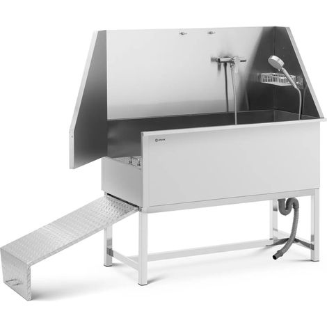 Vasca per toelettatura in acciaio inox per cani fino a 60 kg con rampa lega di alluminio rame acciaio inox 140008282