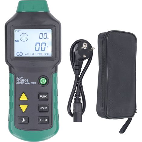 Analizzatore di circuiti TRMS, tester, misuratore elettrico a bassa tensione, localizzatore di guasti nei cavi di distribuzione CA 85-265V, spina UE. (1/5)