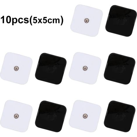 Électrodes de rechange auto-adhésives non tissées 5x5cm et 4x4cm pour stimulateur musculaire électrique, masseur basse fréquence03694