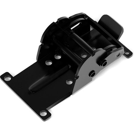 Charnière pliable avec support de verrouillage à 180 degrés, adaptée aux pieds de table pliants et aux supports de cadre de lit, facile à installer, noire. (1/5)