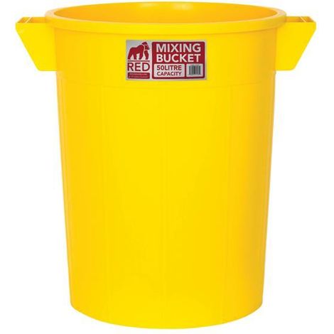 Red Gorilla SP50Y Mixing Tub 50 litre (10 gallon) GORSP50Y (1/3)