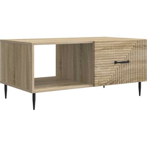 Coffee Table Sonoma Oak 90 x 50 x 40 cm Engineered Wood vidaXL
