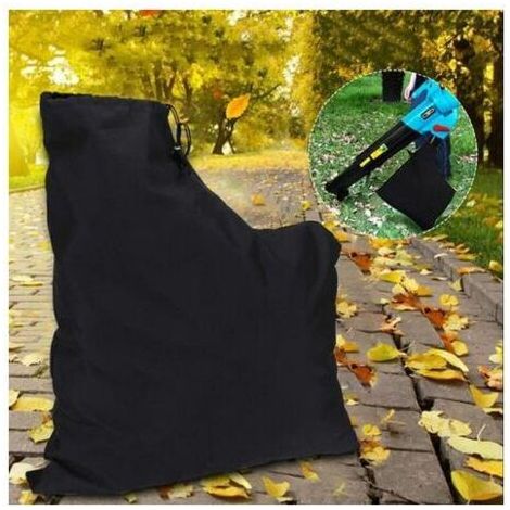 Sac de ramassage pour aspirateur de feuilles sac de ramassage en polyester sac de ramassage sous vide pour broyeur de feuilles avec fermeture éclair et cordon de serrage pour aspirateurs et souffleurs