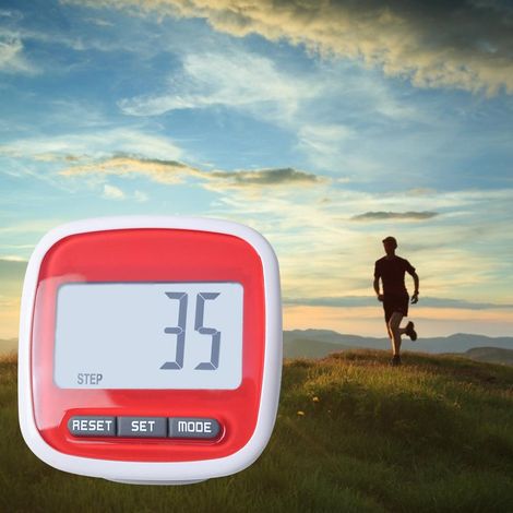 Podomètre simple avec écran LCD 3D, compteur de pas pour la marche et la course, avec clip de fixation. (1/5)