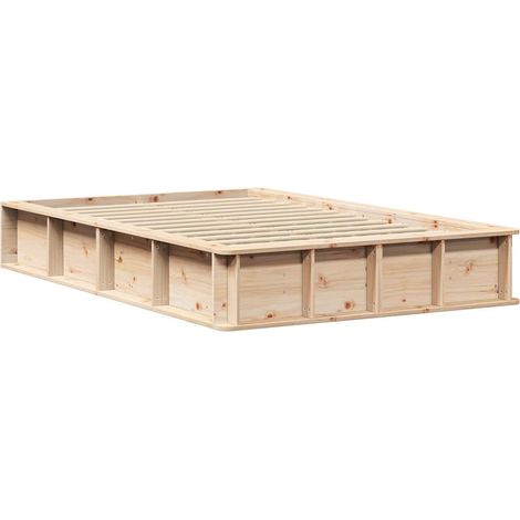 Lit adulte,Cadre de lit Pin massif 210 x 118 x 30 cm Pin massif CFW8840552 (1/5)
