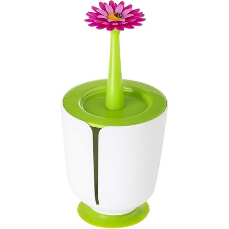 Flower Power Porte-Rouleau de Salle de Bain, Blanc, Dimensions: 14 x 14 x 28,5 cm (1/5)