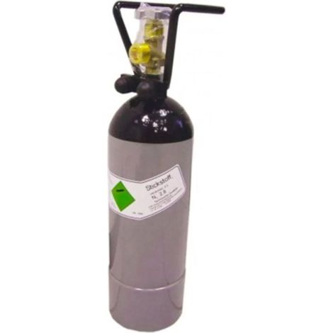 Bouteille de gaz Azote (N2), 2L, avec porte-bouteille