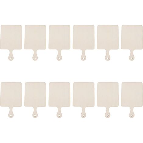 12 PièCes Mini Planches à DéCouper en Bois Vierges avec PoignéE Petite Planche Bricolage Maison Cuisine Cuisson LéGumes DéCor A (1/4)