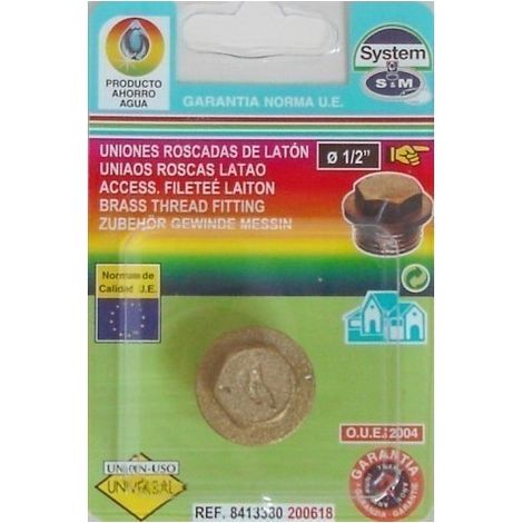 Tapon Fontanero M 1/2" Lat S M