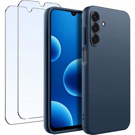 Étui pour Samsung Galaxy A26 5G, coque arrière fine en silicone + 2 protections en verre trempé (1/5)
