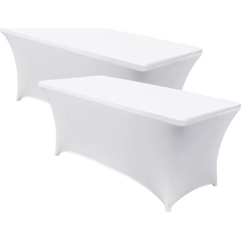 Confezione da 2 coperture per tavoli pieghevoli rettangolari da catering 240x74cm 7house