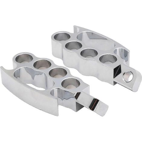 CNC-gefräste Aluminium-Fußrasten für Harley Dyna Fatboy FLFB FLSTF Iron Sportster 883 Motorräder 1990-2017 (verchromt)