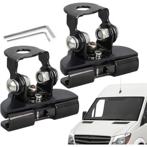 Kit de support de phares pour voiture, système de fixation sur capot, 5,5 x 3,3 cm avec verrouillage réglable, visserie en acier inoxydable, conception robuste pour éclairage de travail de camions et  (1/5)