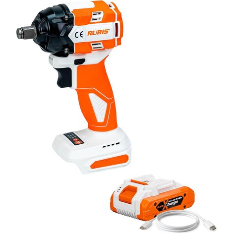 Visseuse à Chocs Sans Fil RURIS RMX3500 20V 350 Nm Brushless - 3300 bpm, Vis M8-M18, LED, Reversal Stop, Batterie 4Ah (1/5)