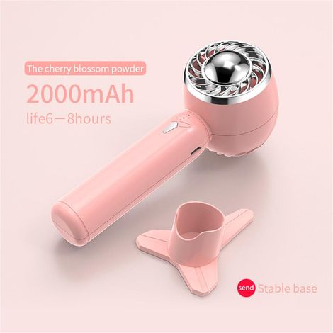 Ventilateur portable rechargeable USB, silencieux, 2000 mAh, idéal pour l'été et les voyages en extérieur.