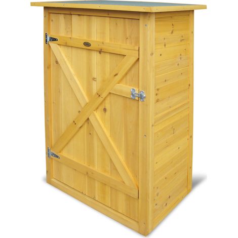 HABAU Gartenschrank mit Flachdach, Maisgelb, 75 x 56 x 117 cm (1/3)