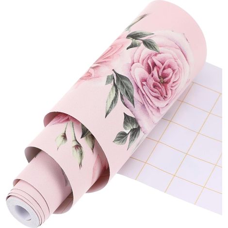 Bordure Adhésive Murale de Fleur Imperméable en Pvc, Autocollants Muraux Décoratifs Amovibles pour Salle de Bain Cuisine, Frise Autocollante 15cm X 300cm, Décor Maison Solide (1/5)