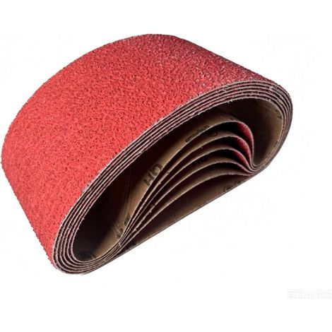 Lot de 6 bandes abrasives céramiques 100 x 610 mm Grain 36 (1/4)