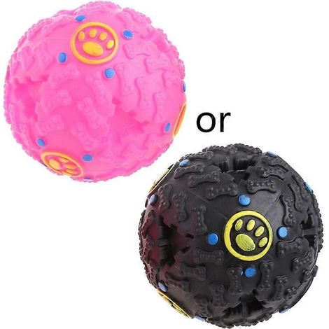 Interaktiver Ball mit Leckerli-Spender für Hunde, quietschendes Puzzlespielzeug, Futterspender für Haustiere, Größe L.