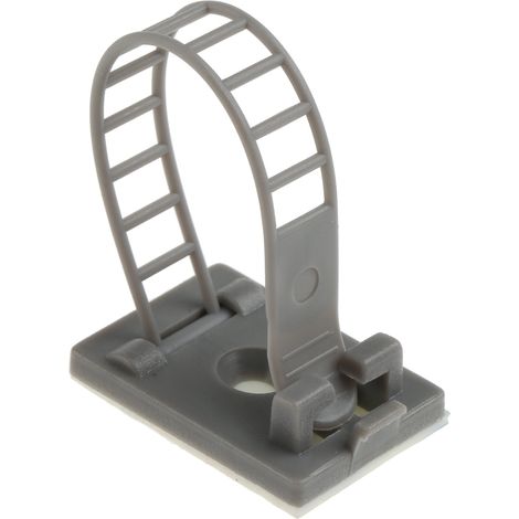 Clip serre-câbles auto-adhésif, Ø max 17mm en Nylon ( Prix pour Sachet de 100 )