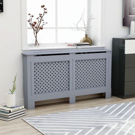 vidaXL Radiator Cover Anthracite 152x19x81,5 cm MDF