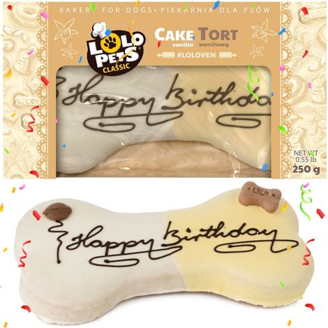 Hundeleckerli „Happy Birthday Vanillekuchen“ von Lolo Pets, 250 g