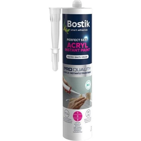 Colle Bostik acrylique 300ml blanc flexible séchage rapide
