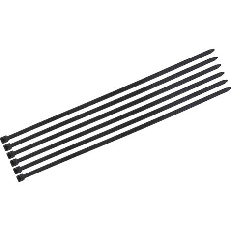 1000 schwarze, 8 Zoll lange, selbstverriegelnde Kabelbinder aus robustem Nylon, UV-beständig, Tragkraft 40 lb, für den Innen- und Außenbereich (1/5)