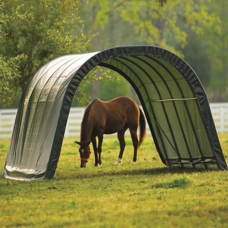 ShelterLogic Weidezelt "Run-In-Shed" Weideunterstand, 610 x 370 x 250 cm grün 22,57 m² (1/3)