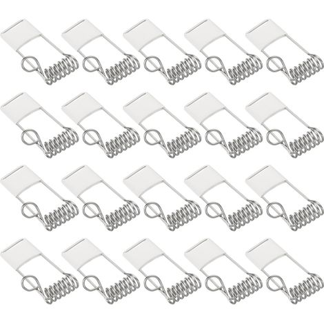 40 x 20 mm Plafonnier Ressort Pinces 20 Paquet Émettant Diode Blanc Encastré Eclairage Accessoires Sécurisation Pinces pour Plafond 1 virgule 1 mm (1/4)
