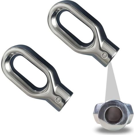 Treuil Anneau de Sortie Treuil Manuel en alliage d’aluminium, 2 pièces, haute résistance et facile à monter pour store banne (Trou Principal 10mm, Petits Trous Latéraux 4mm) (1/4)