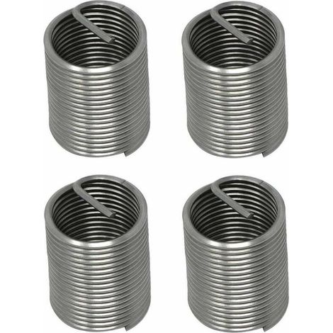 4x insert fileté M10x1x15 ressort filet rapporté standard acier inoxydable V-coil réparation renforcement filetage foiré taraudage