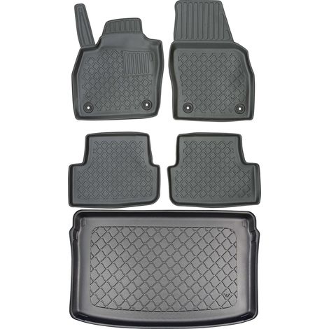 Set di tappetini per auto e tappetino per bagagliaio per Volkswagen Polo VI Hatchback da ottobre 2017