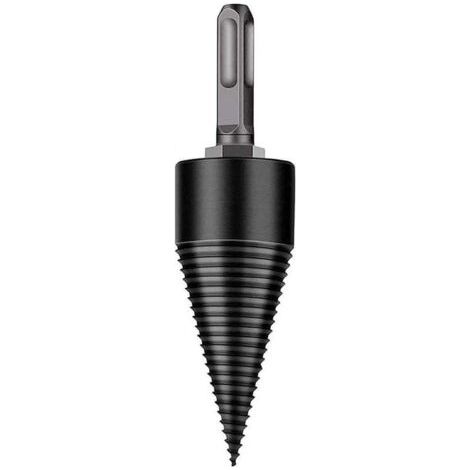 NALOOKAMIC  Fendeur de bois 42 mm - Outil de fendage à usage domestique - Noir - (Hexagonal + Carré + Rond)