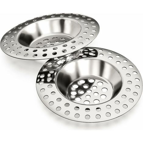 Kitchen Helpis Filtre 14g, Lot de 2, pour Tous Les DRAINS, Filtre Cuisine, Filtre , Grille a, bonde Baignoire, Filtre Douche, Grille Cuisine, bonde lavabo, bonde Douche ,ladacèe (1/5)