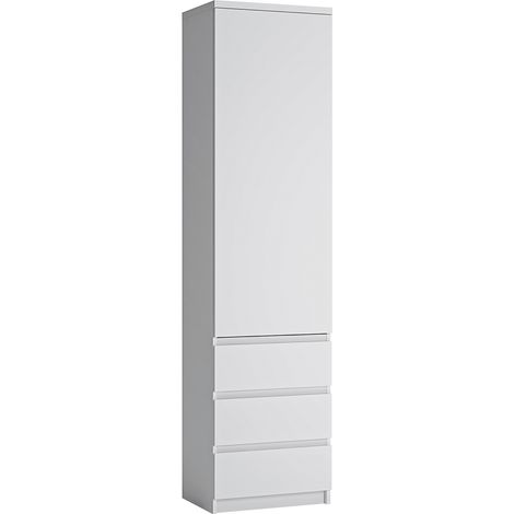 Aktenschrank Regalschrank in weiß FORTALEZA-129, B/H/T ca. 50,1/200/40 cm (1/4)
