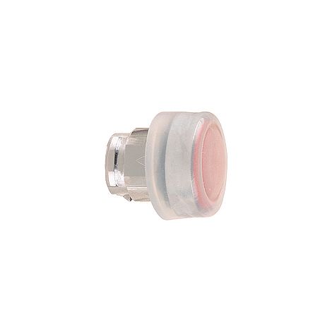Cabeza pulsador diámetro 22 con capuchón transparente rojo embellecedor metálico (1/3)