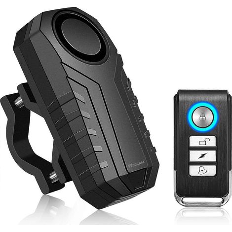 Alarma antirrobo para bicicleta modelo 2025 con soporte, sistema de seguridad de alarma antirrobo por vibración de 113 dB para motocicleta y bicicleta, resistente al agua. (1/5)