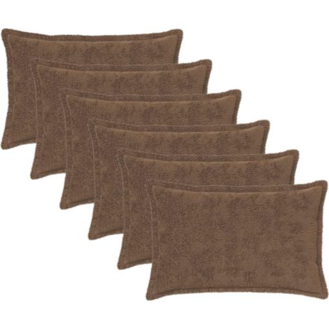 Cushion Cover 6 pcs HOUTEN Light Brown 30 x 50 cm vidaXL
