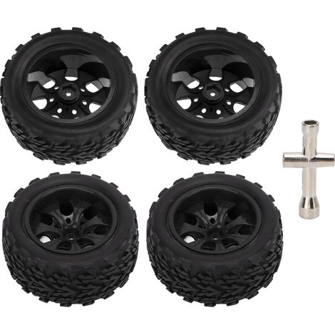 professionelle Gummireifen für RC-Trucks, kompatibel mit HSP 94111 94188 94108 und 1/10 HPI Modellen. (1/5)