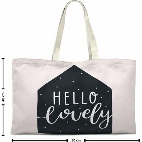 Sac Shopping Tote - Coton Réutilisable - 70 X 50 X 1 Cm - Pour Courses Épicerie Et Usage Quotidien - 1 Pièce (1/2)